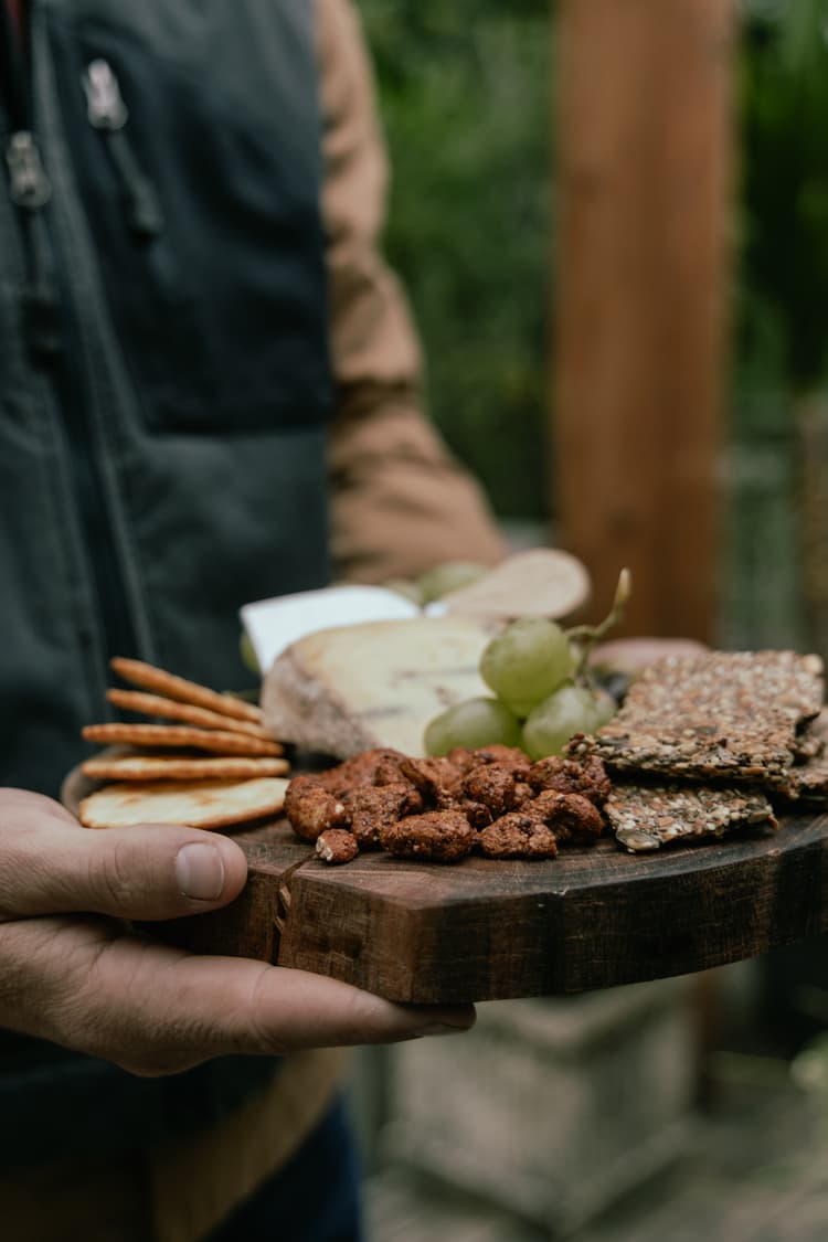 Delicious  homemade food being served at Mohaka River Farm