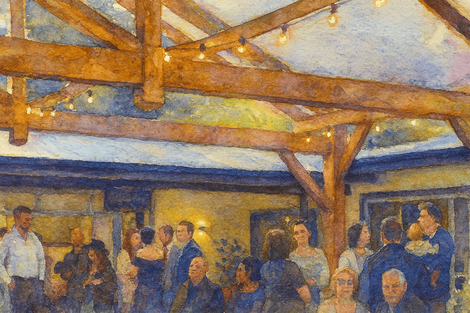 Wedding venue watercolour in Hawke's Bay NZ